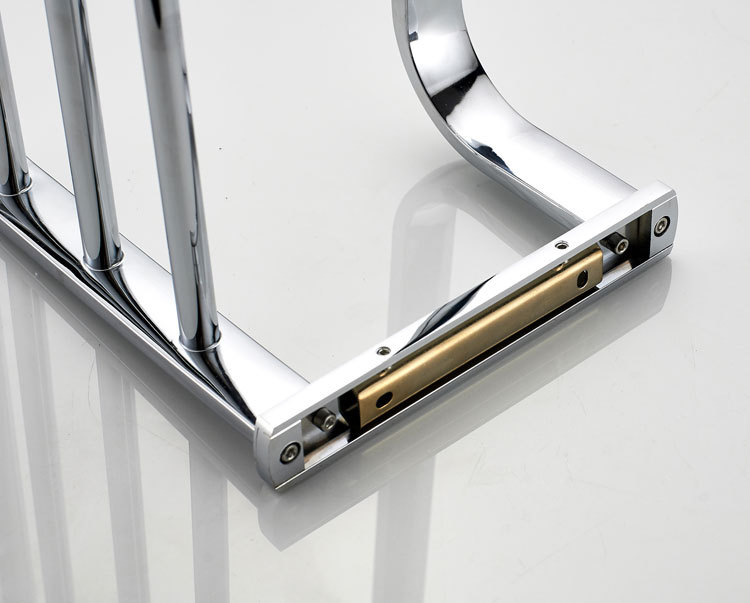 欧贝洁具58厘米亮银镀铬浴巾架 简约设计与卓越工艺的完美融合